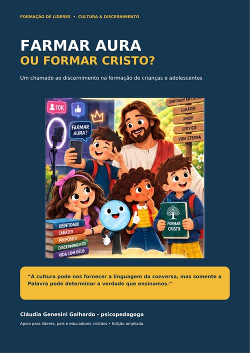 Capa da apostila Farmar Aura ou Formar Cristo?